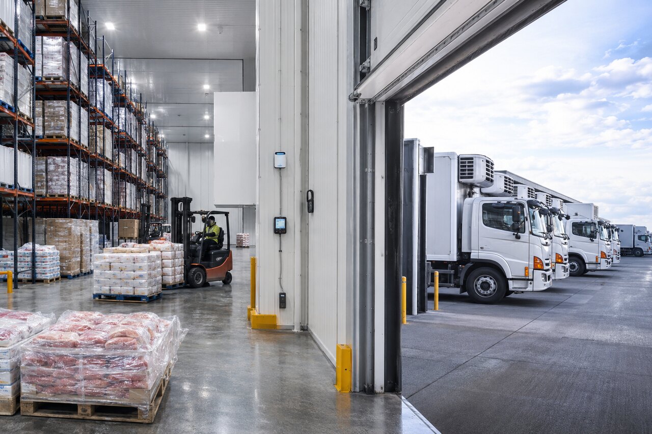 Temperature-controlled warehouse and refrigerated distribution vehicles