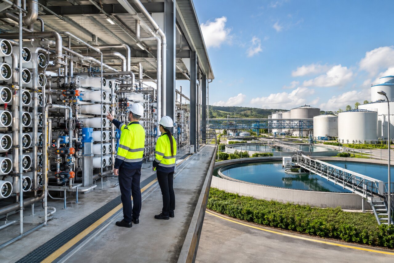 Commercial and industrial water-treatment facility